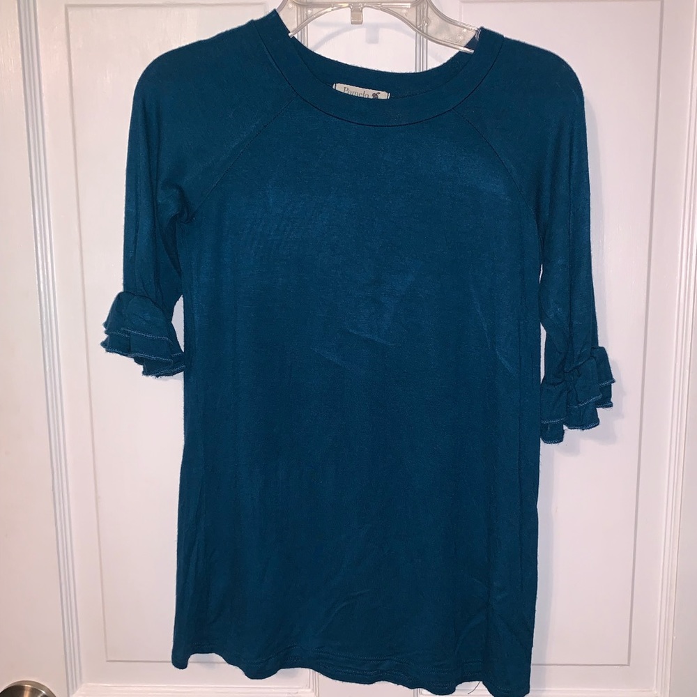 Dark blue tunic top size medium